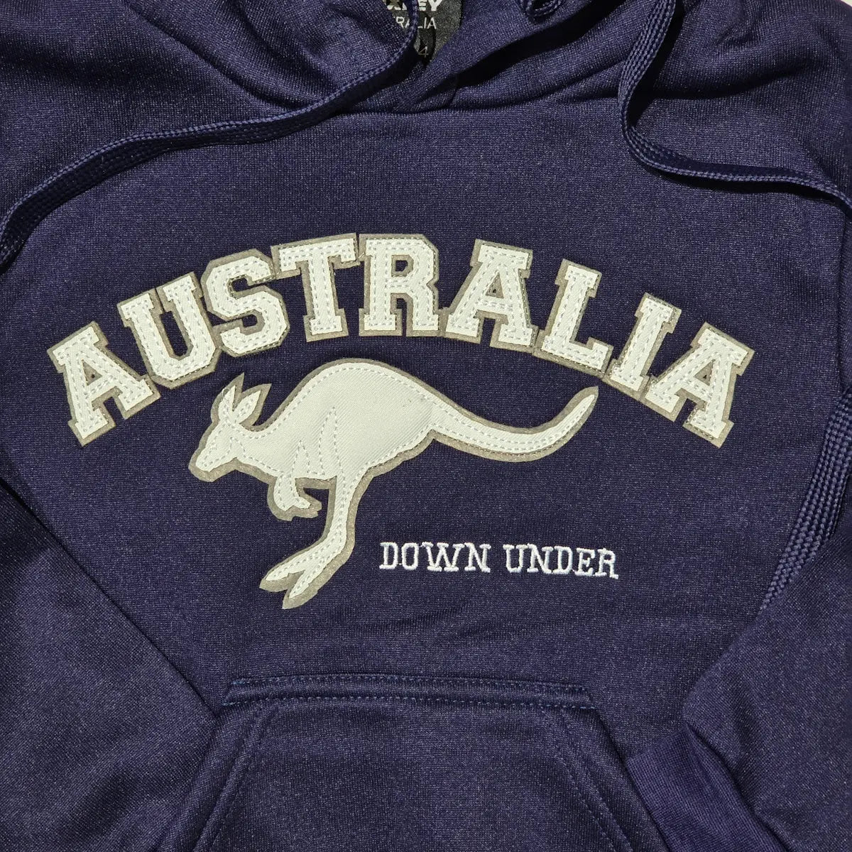 Australia Kangaroo Navy Kids Hoodie Design - Allanson Souvenirs