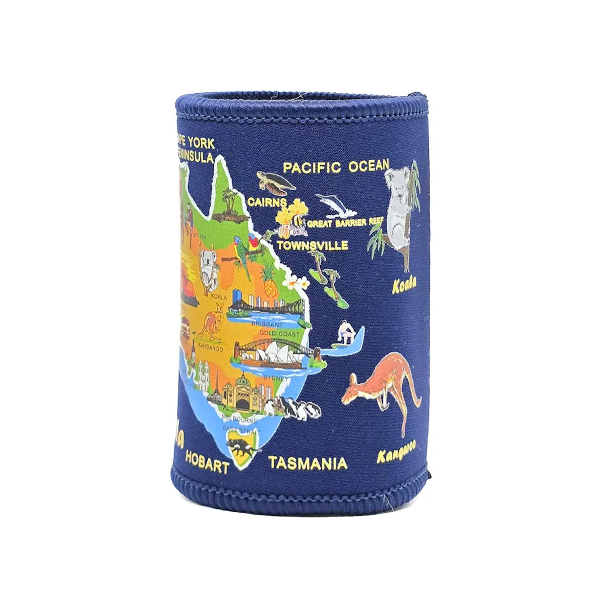Australia Map Mixed Colour Stubby Holder - Allanson Souvenirs