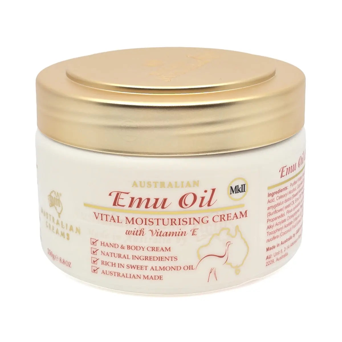 Australian Emu Oil Moisturising Cream 250g - Allanson Souvenirs