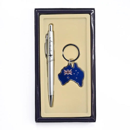 Australian Flag Keyring and Pen Set - Allanson Souvenirs