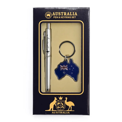 Australian Flag Keyring and Pen Set - Allanson Souvenirs