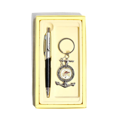 Australian Helm Keyring and Pen Set - Allanson Souvenirs