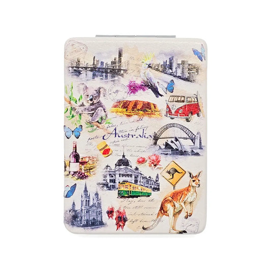 Australian Icons Premium Compact Mirror - Allanson Souvenirs