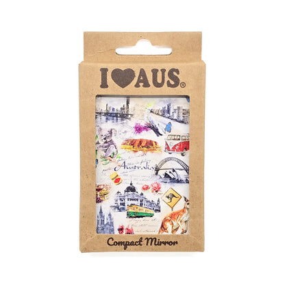 Australian Icons Premium Compact Mirror - Allanson Souvenirs