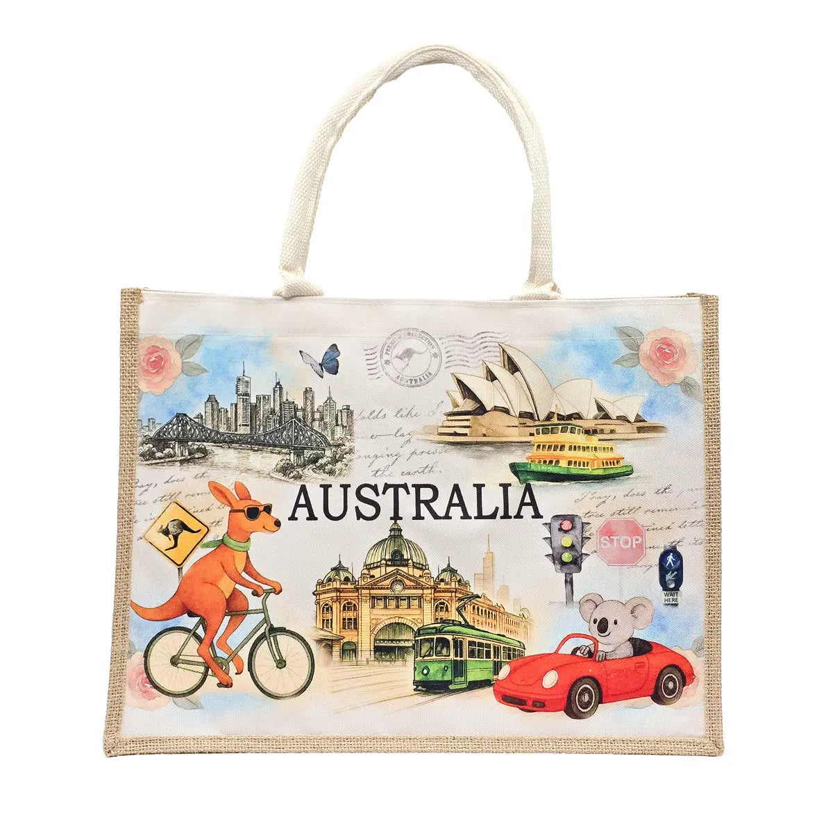 Australian Icons Premium Shopping Tote - Allanson Souvenirs
