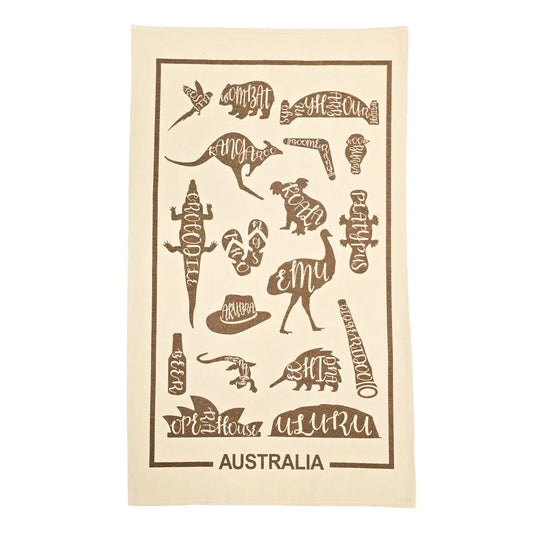 Australian Icons Tea Towel Allanson Souvenirs