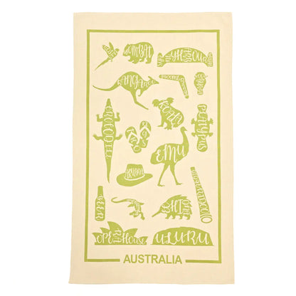 Australian Icons Tea Towel Allanson Souvenirs