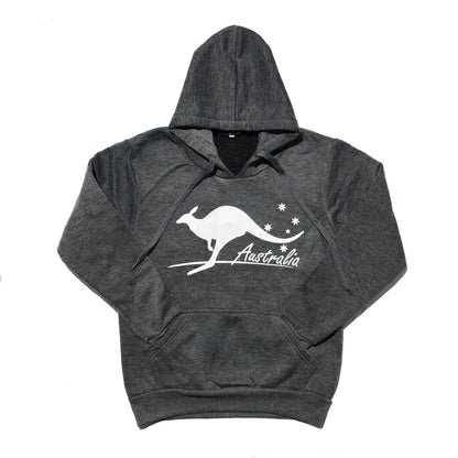 Australian Kangaroo Grey Hoodie - Allanson Souvenirs