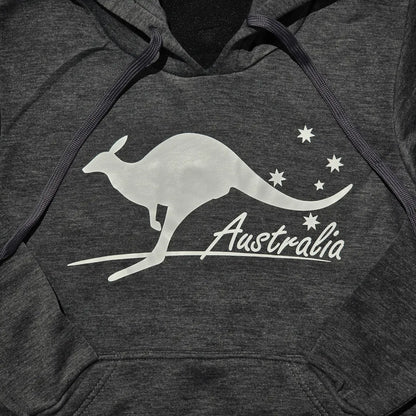 Australian Kangaroo Grey Hoodie - Allanson Souvenirs