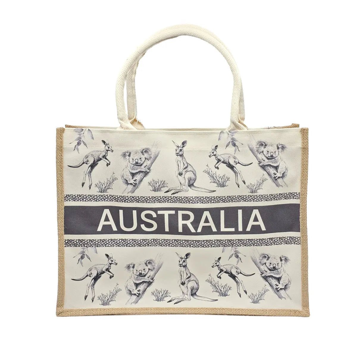 Australian Kangaroo Koala Premium Shopping Tote - Allanson Souvenirs
