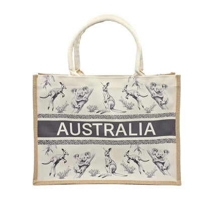 Australian Kangaroo Koala Premium Shopping Tote - Allanson Souvenirs