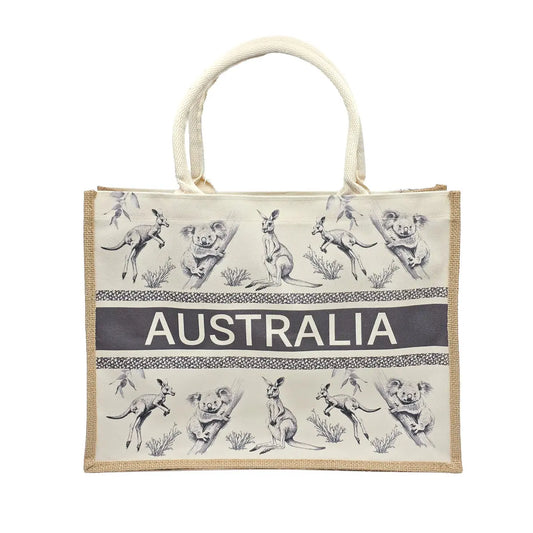 Australian Kangaroo Koala Premium Shopping Tote - Allanson Souvenirs