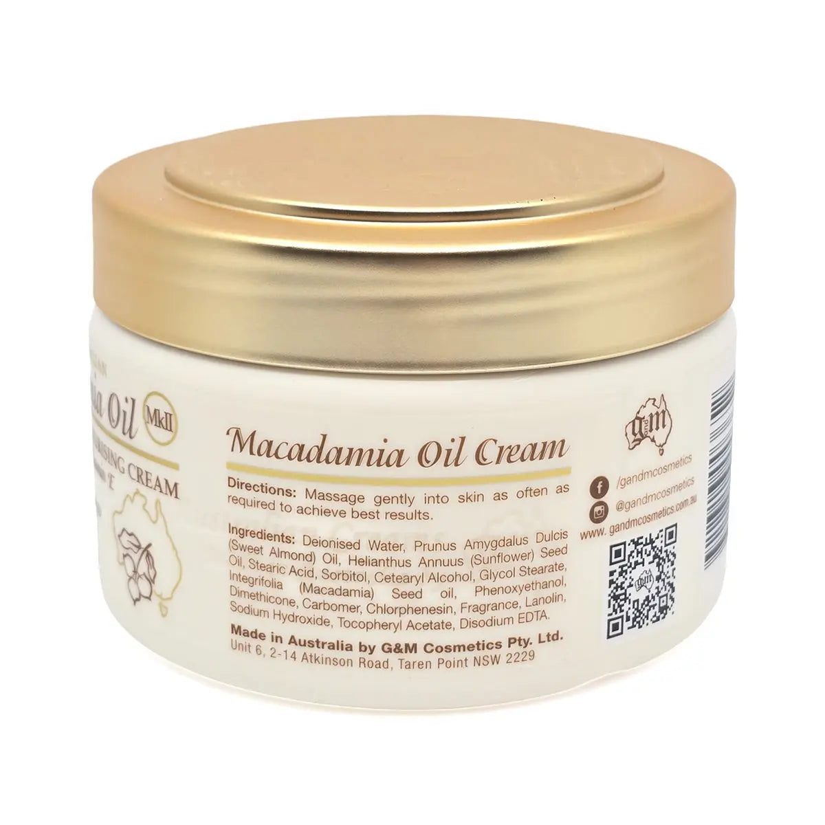 Australian Macadamia Oil Moisturising Cream 250g - Allanson Souvenirs