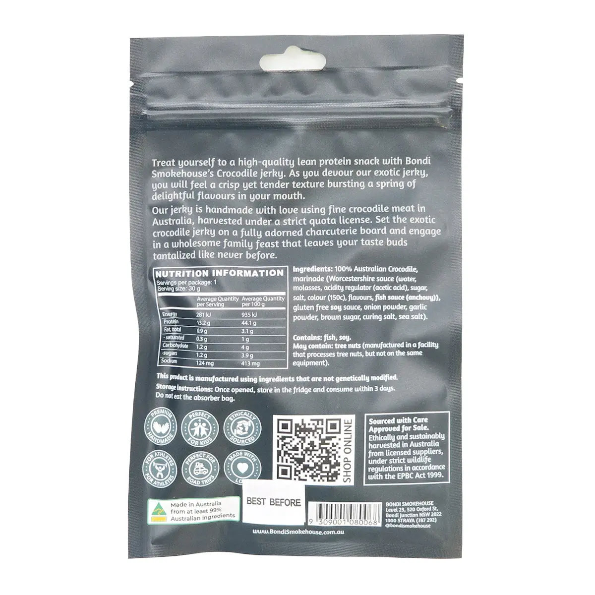 Australian Made Crocodile Jerky 30g - Allanson Souvenirs