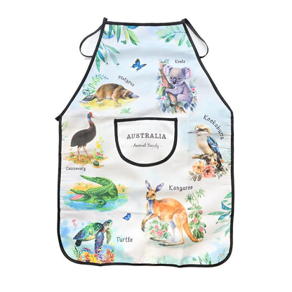 Light Blue Australian Wildlife Apron Set -Allanson Souvenirs