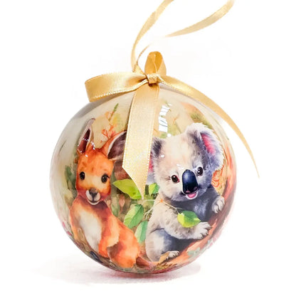Baby Koala & Kangaroo Christmas Bauble - Allanson Souvenirs