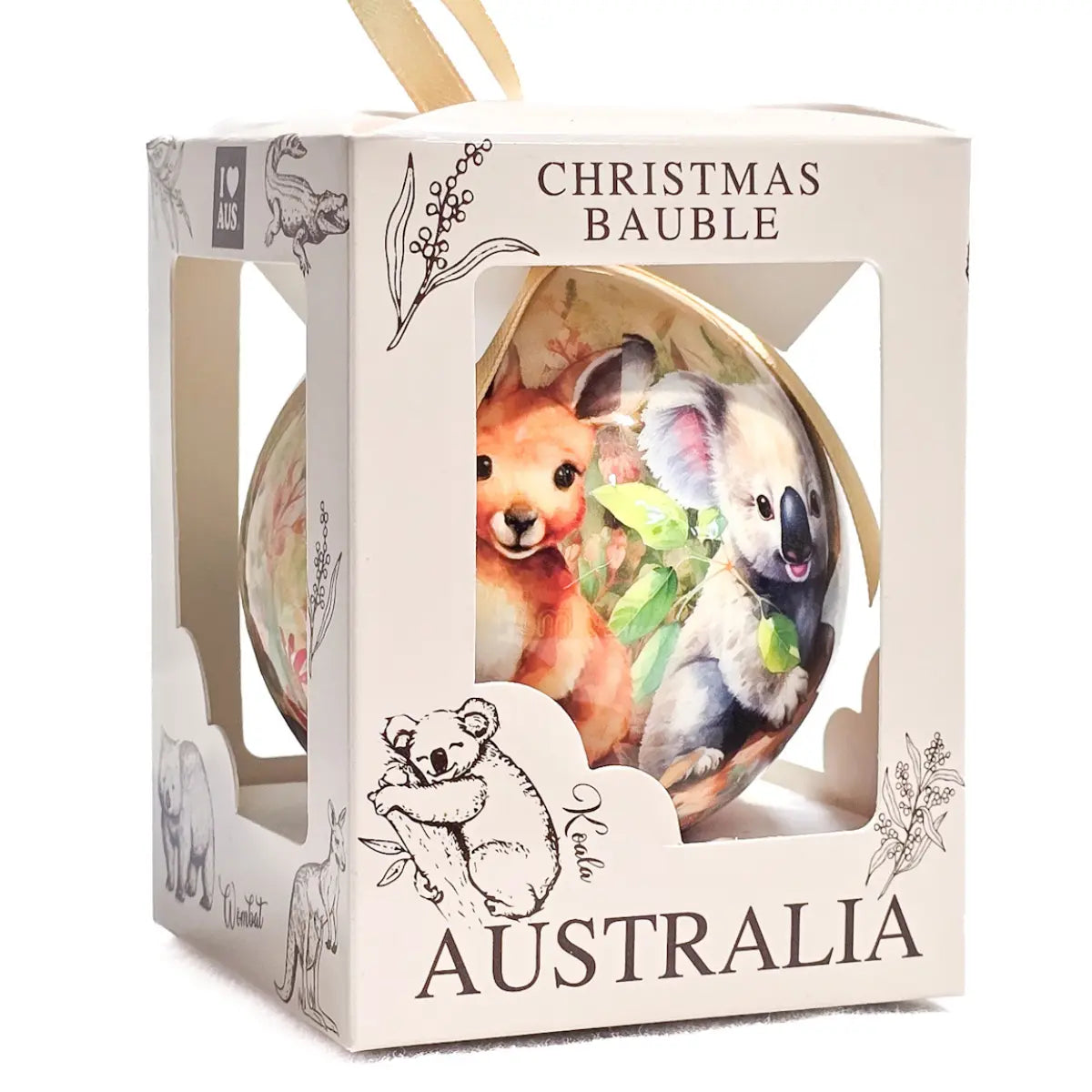 Baby Koala & Kangaroo Christmas Bauble - Allanson Souvenirs