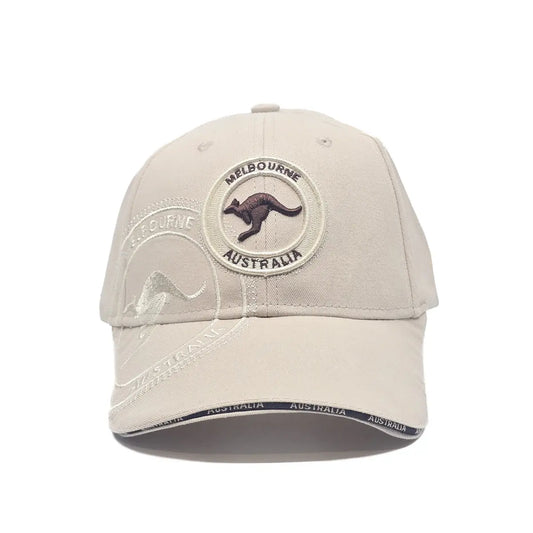 Beige Round Melbourne Baseball Cap - Allanson Souvenirs