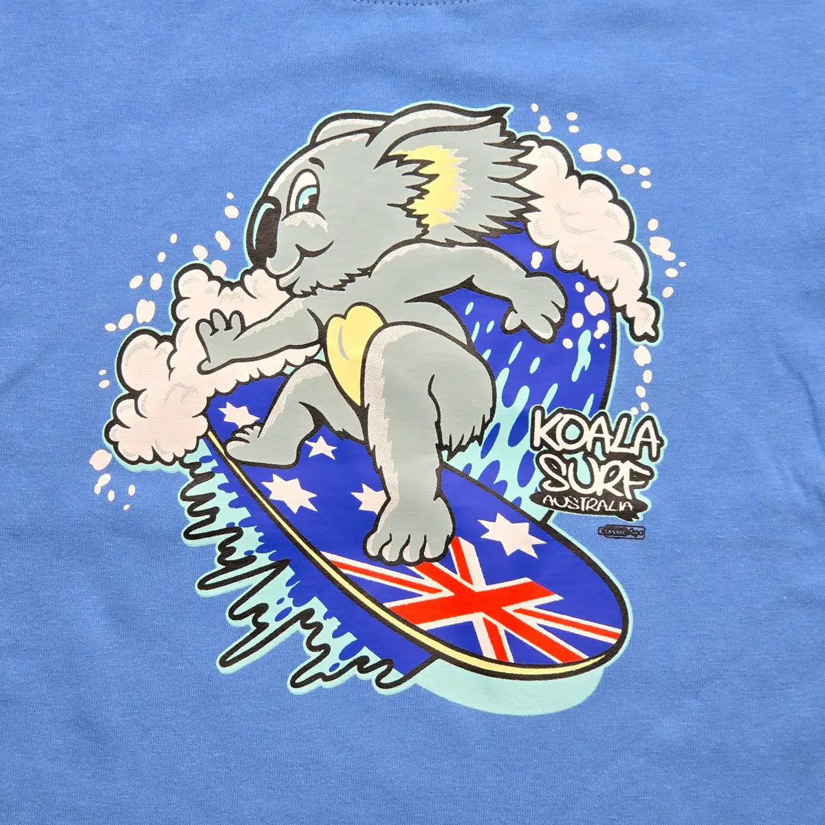 Blue Koala Surfing Kids T-Shirt Blue - Allanson Souvenirs