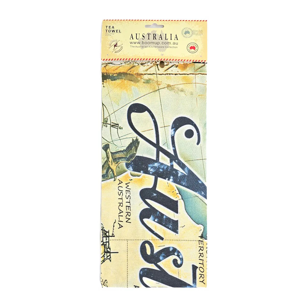 Blue Map of Australia Tea Towel - Allanson Souvenirs