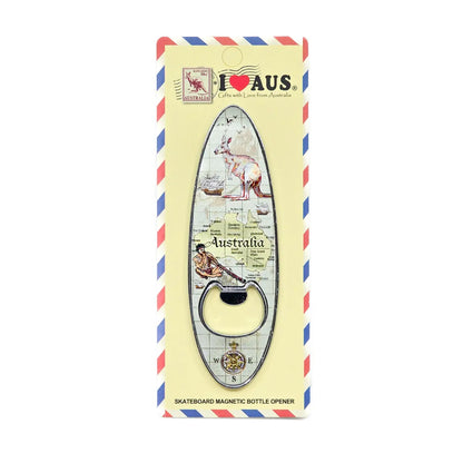 Brown Australian Map Magnetic Bottle Opener -Allanson Souvenirs