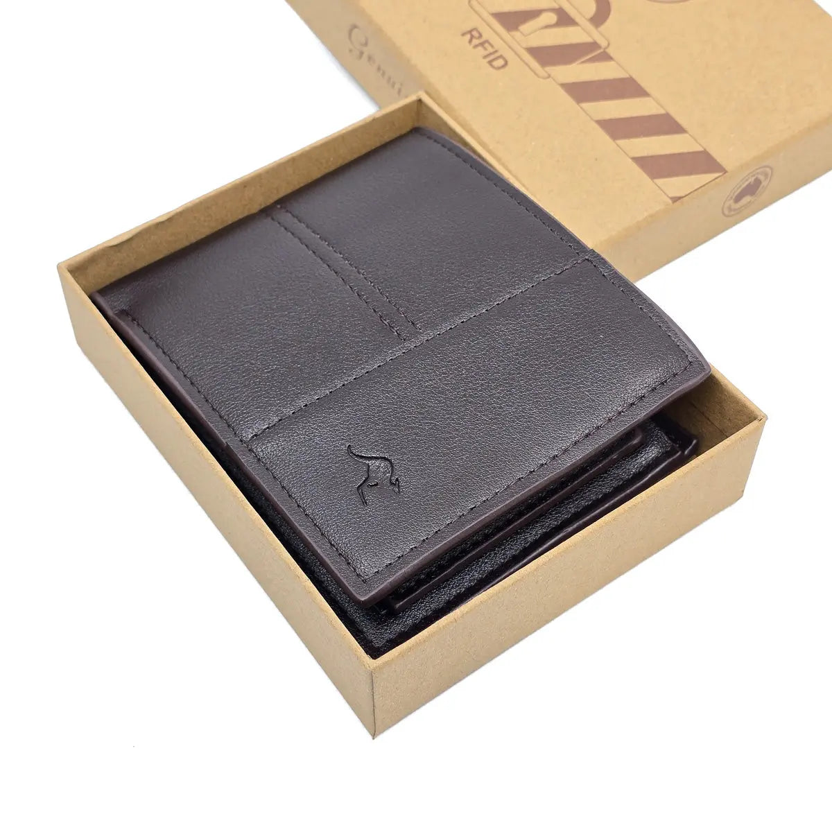Brown Kangaroo RFID, Mens Wallet -Allanson Souvenirs