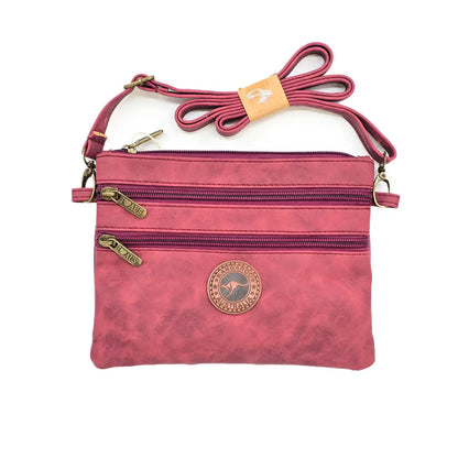 Burgundy Clutch Suede Travel Bag Allanson Souvenirs