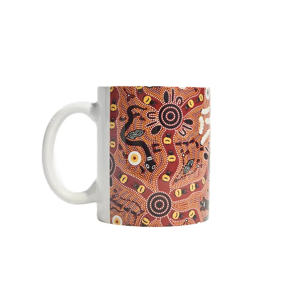 Bush Tucker Tan Coffee Mug | Indigenous Art
