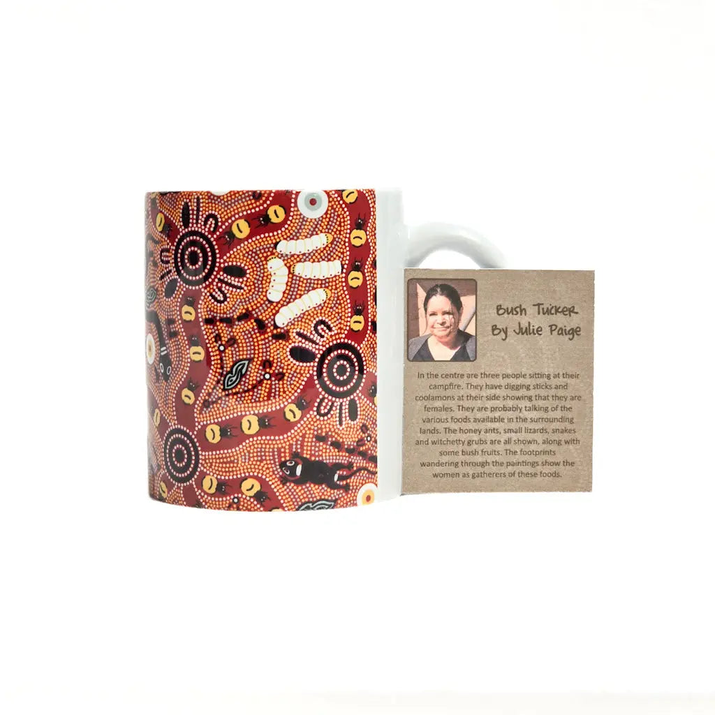 Bush Tucker Tan Mug Design Information Allanson Souvenirs