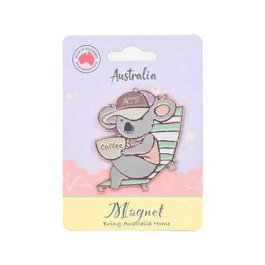 Coffee Koala Quality Metal Magnet - Allanson Souvenirs