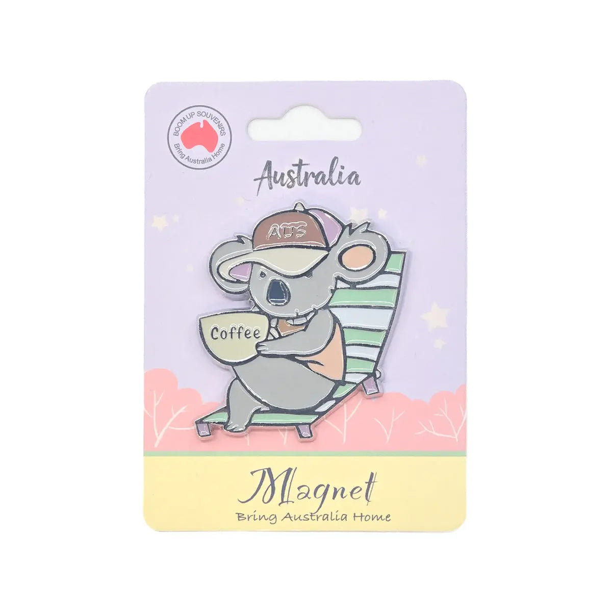 Coffee Koala Quality Metal Magnet - Allanson Souvenirs