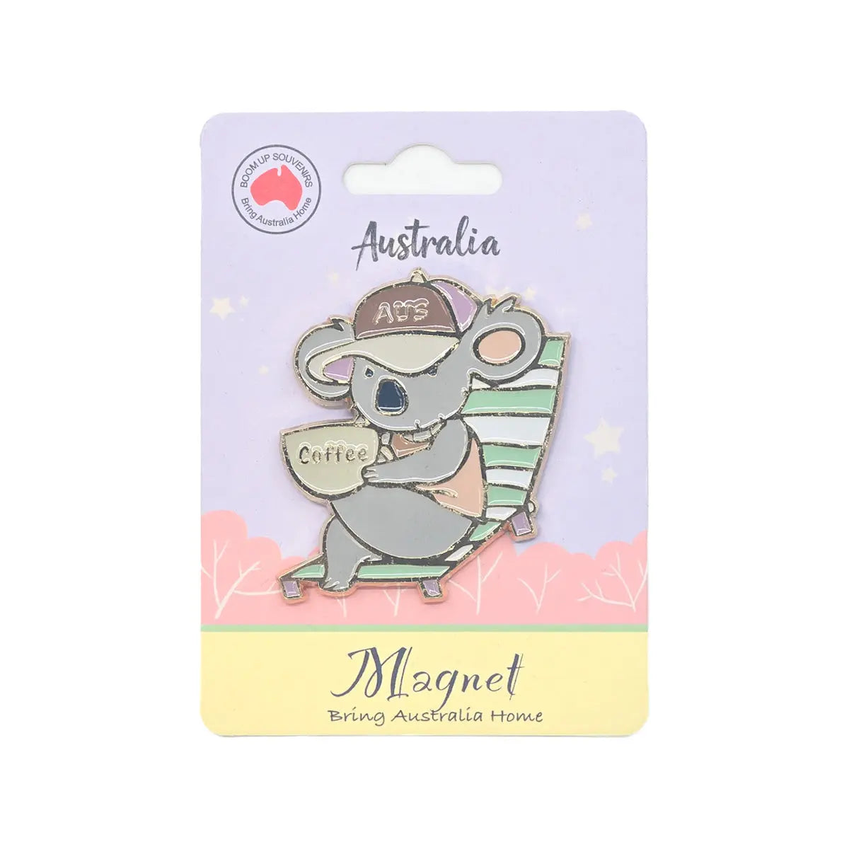 Coffee Koala Quality Metal Magnet - Allanson Souvenirs