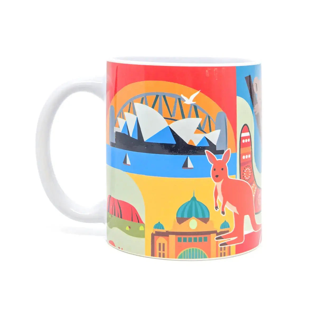 Colourful Australian Icons Coffee Mug - Allanson Souvenirs