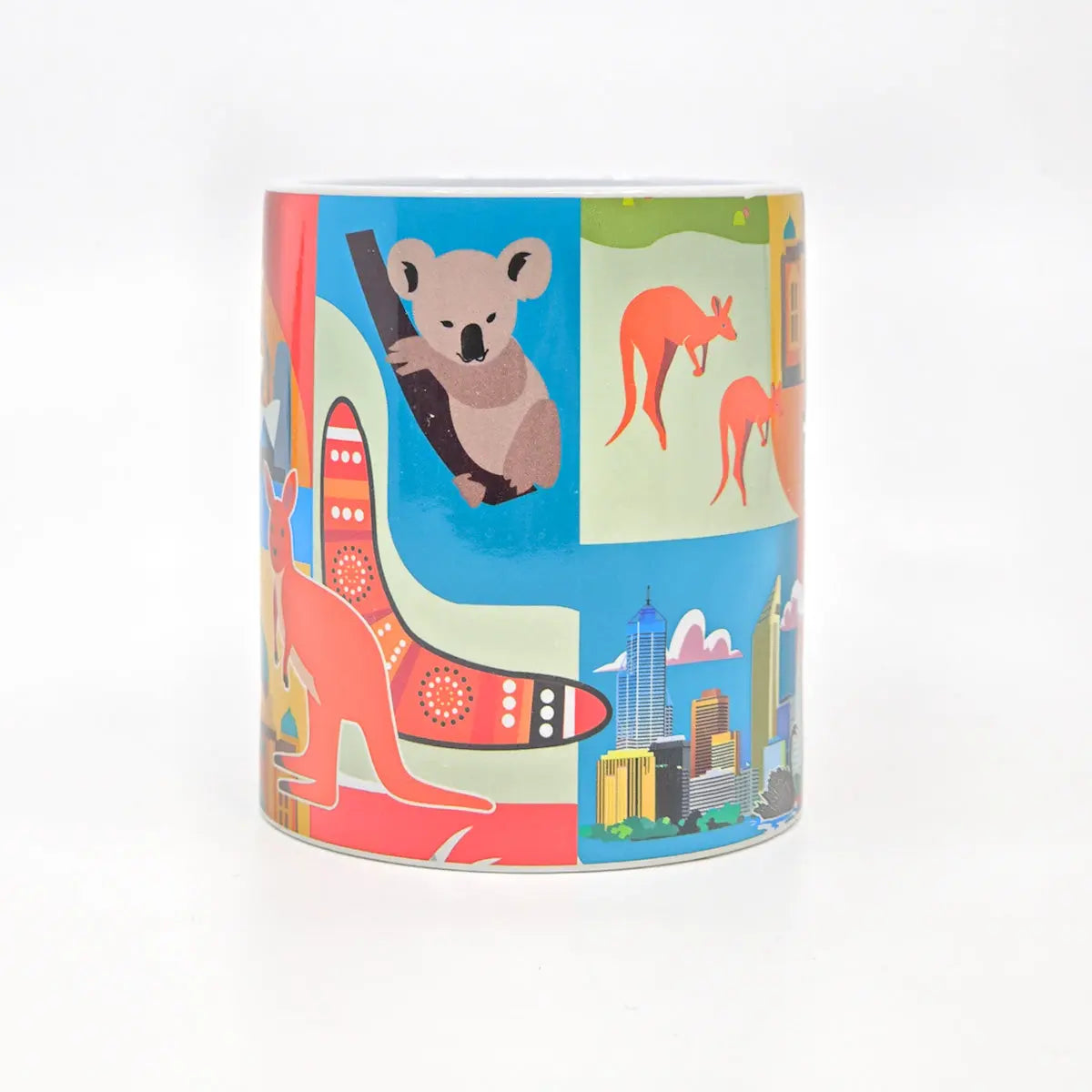 Colourful Australian Icons Coffee Mug - Allanson Souvenirs