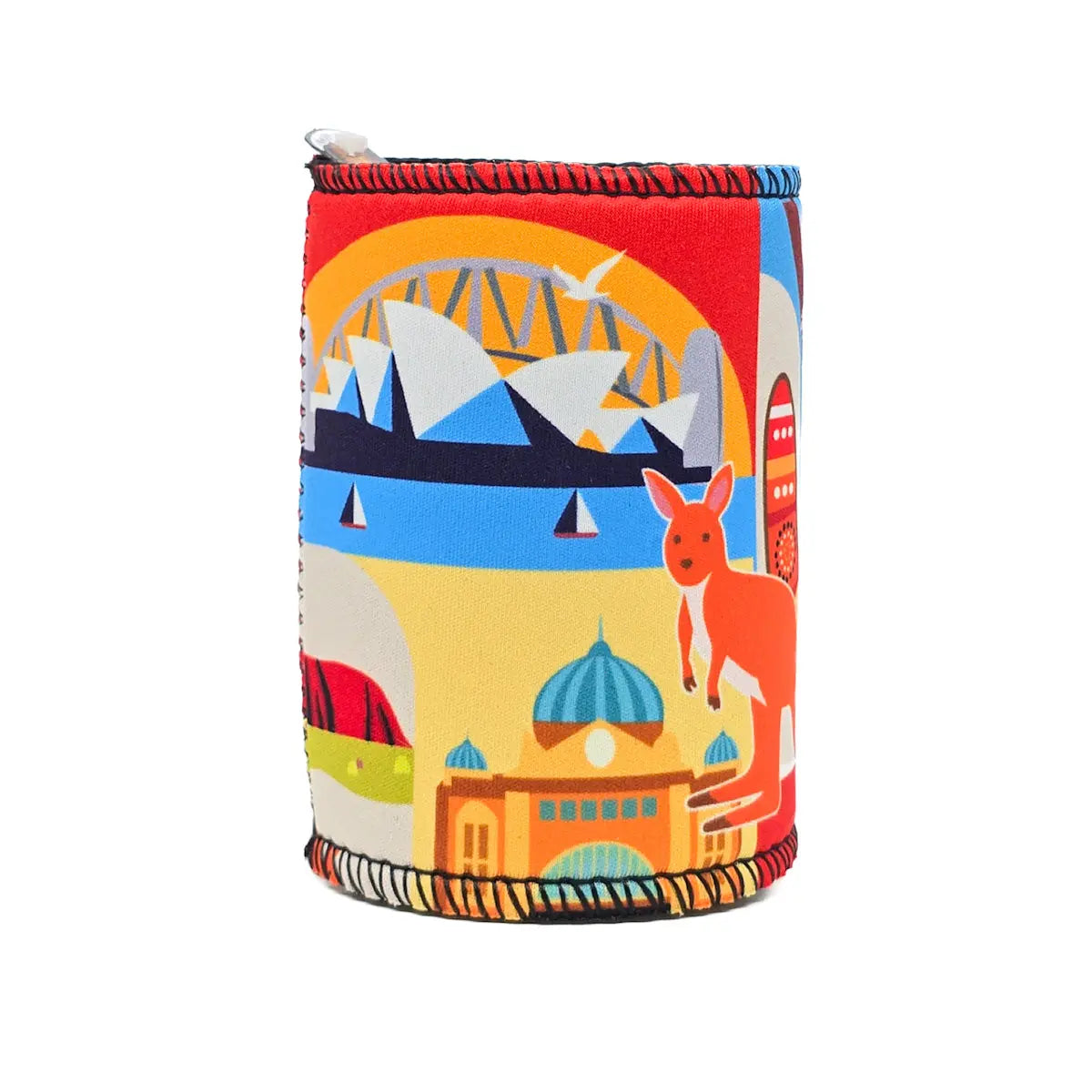 Colourful Australian Icons Stubby Holder - Allanson Souvenirs