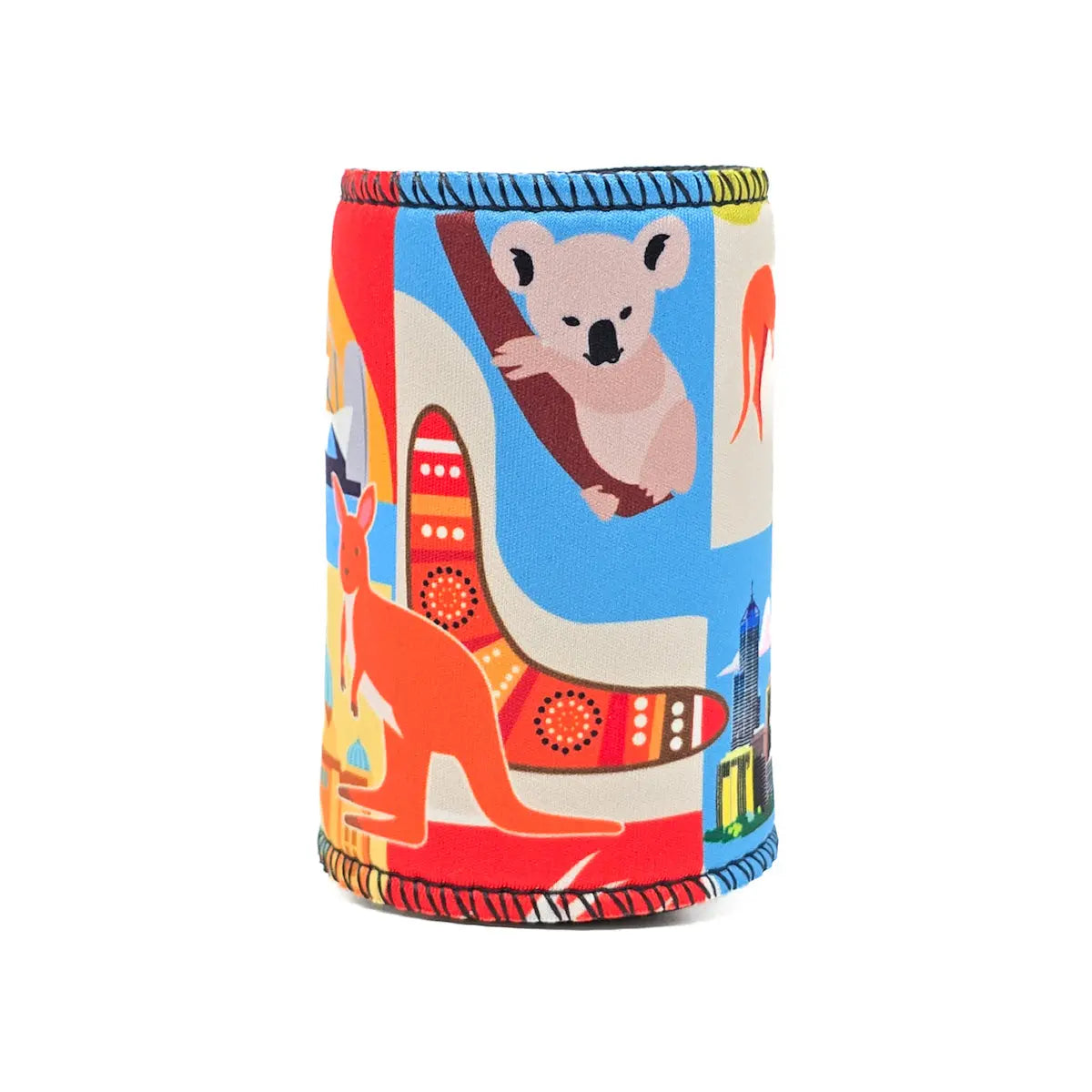 Colourful Australian Icons Stubby Holder - Allanson Souvenirs