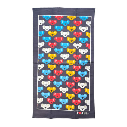 Colourful Koala Face Tea Towel - Allanson Souvenirs