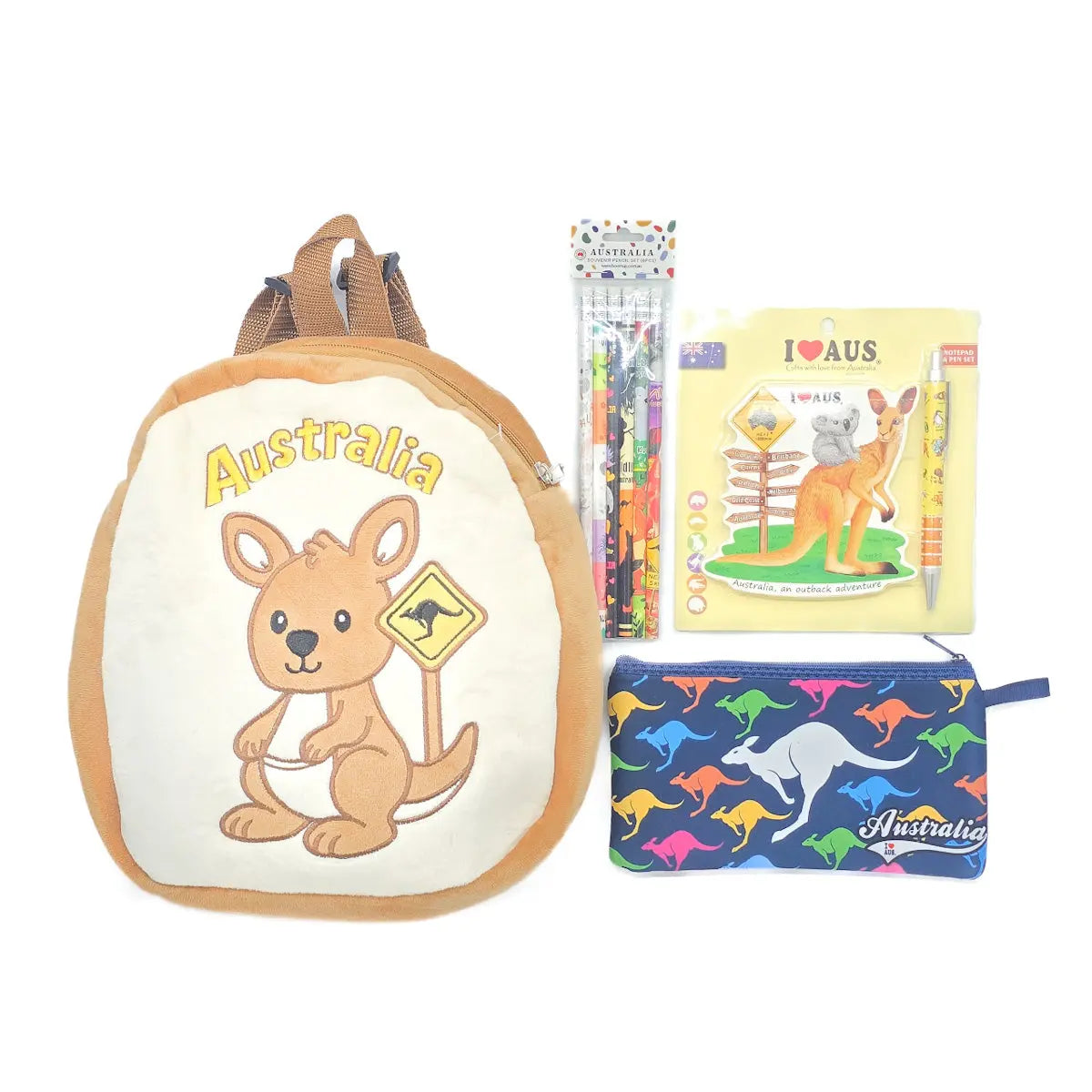 australia backpack for kids qith kangaroo Cute Kangaroo Backpack Gift Set
