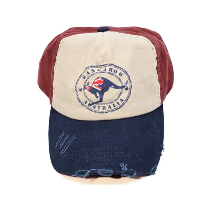 Distressed Look Kangaroo Baseball Cap - Allanson Souvenirs