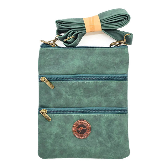 Emerald Three Zip Suede Travel Bag Allanson Souvenirs