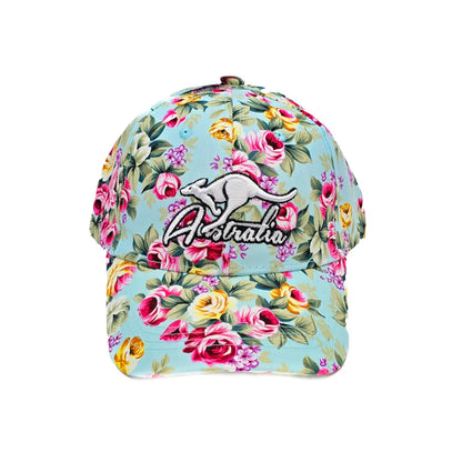 Floral Kangaroo Baseball Cap - Allanson Souvenirs
