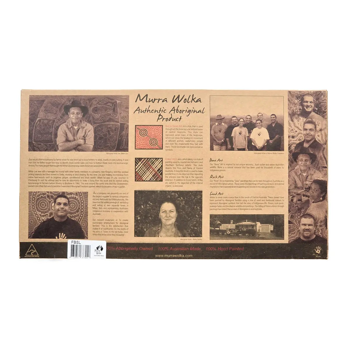 Framed Authentic Hand-Painted Boomerang - Allanson Souvenirs