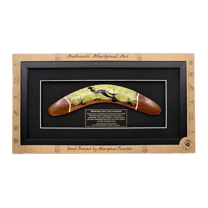 Framed Authentic Hand-Painted Boomerang - Allanson Souvenirs