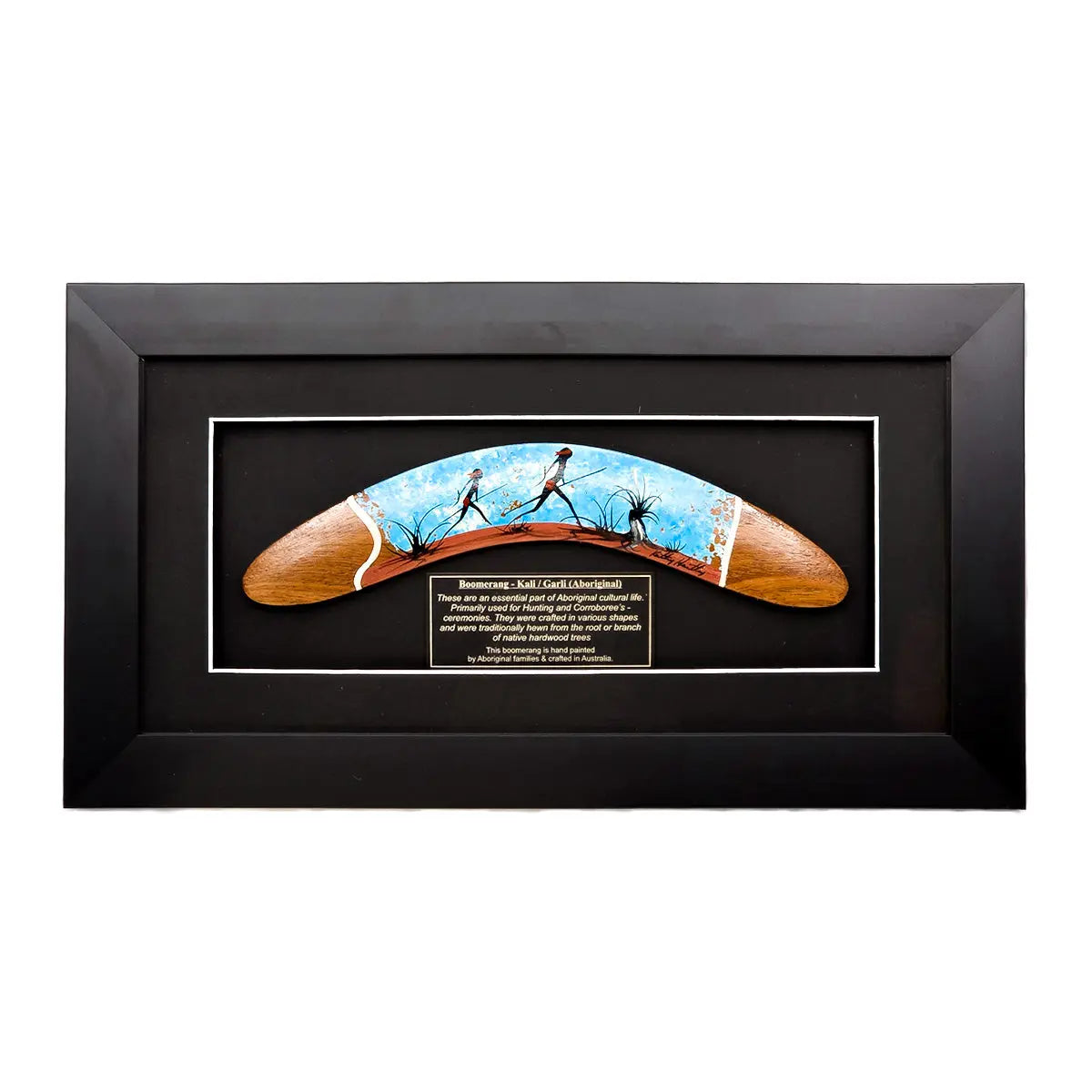 Framed Authentic Hand-Painted Boomerang - Allanson Souvenirs