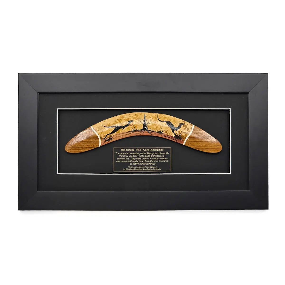 Framed Authentic Hand-Painted Boomerang - Allanson Souvenirs