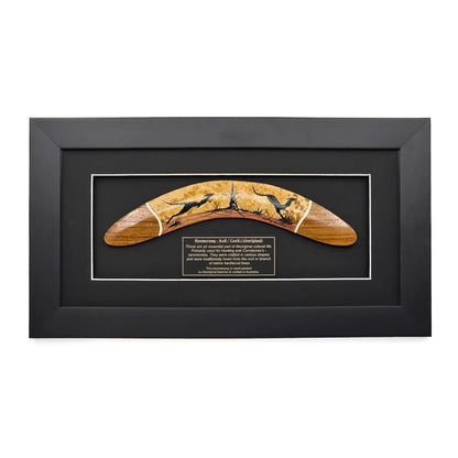 Framed Authentic Hand-Painted Boomerang - Allanson Souvenirs