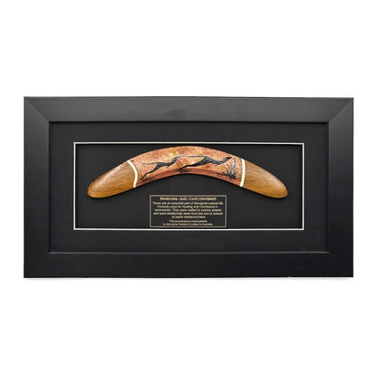 Framed Authentic Hand-Painted Boomerang - Allanson Souvenirs