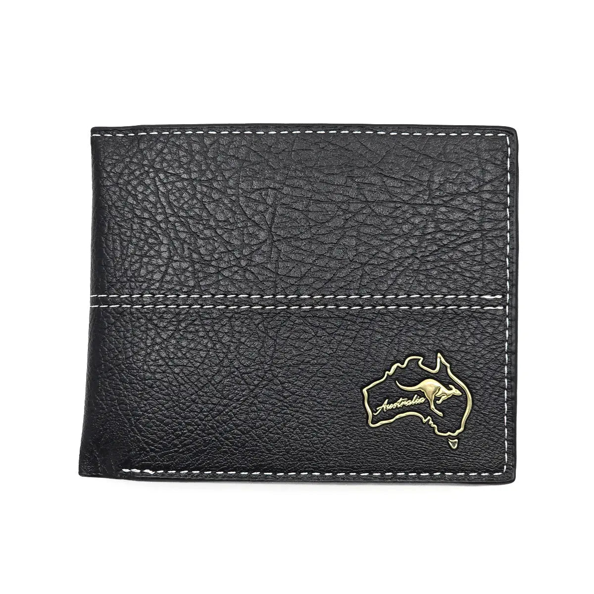 Gold Australia Map Black Mens Wallet - Allanson Souvenirs