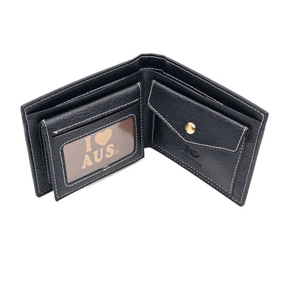 Gold Australia Map Black Mens Wallet - Allanson Souvenirs