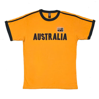 Gold Australia Stripe Adult T-Shirt - Allanson Souvenirs